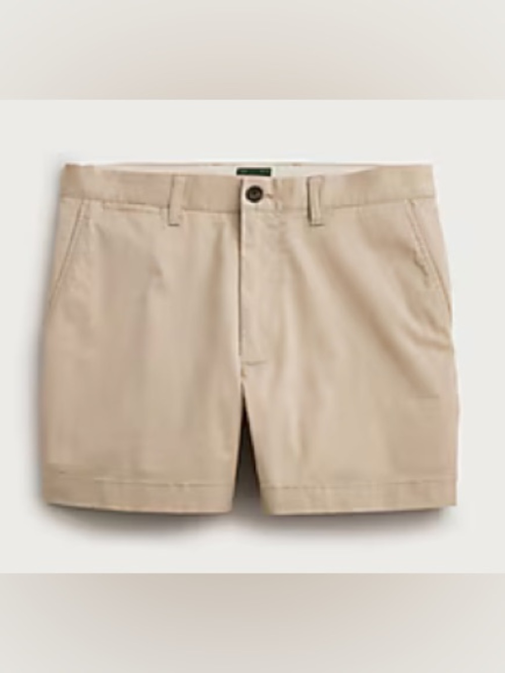 J. Crew Men's Tan Flat-Front Chino Shorts